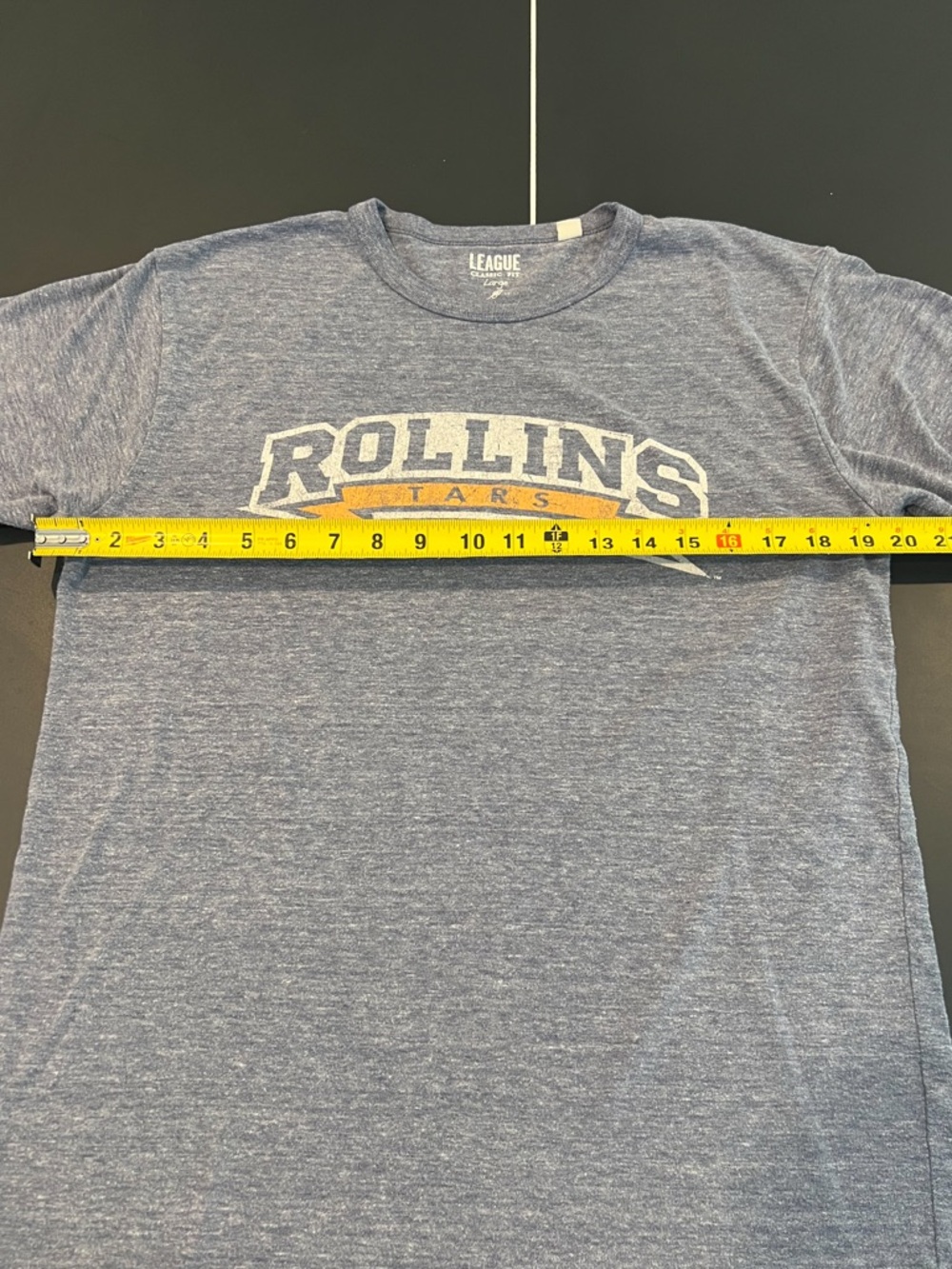 Rollins College Tars Blue and White Graphic Tee Shirt by League Mens Sz Large - Picture 11 of 11